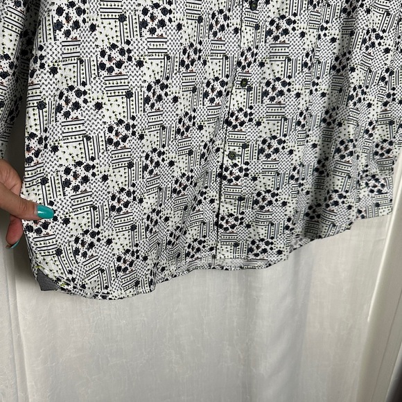 Brandolini All Over Graphic Print Button Up Dress Shirt Business Casual Vintage - Picture 9 of 17